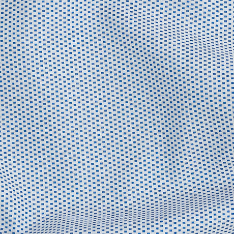 Premium Medium Blue Woven Squares Dobby Cotton Shirting