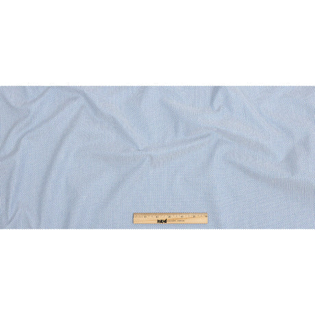 Premium Medium Blue Woven Squares Dobby Cotton Shirting