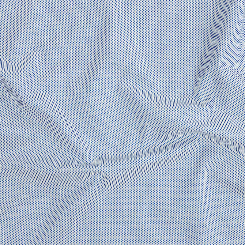 Premium Medium Blue Woven Squares Dobby Cotton Shirting