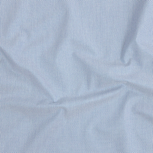 Premium Medium Blue Woven Squares Dobby Cotton Shirting