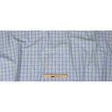 Premium Blue, Eventide and White Plaid Cotton Shirting