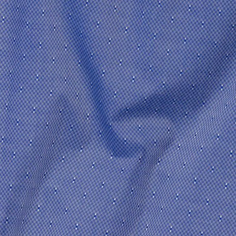 Premium Deep Periwinkle Minute Checks Dobby Cotton Shirting