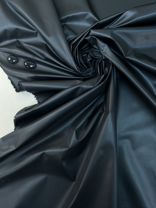 Italian Polyester Jacket Fabric Gray Green