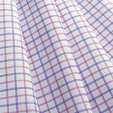 Premium Light Purple and Pink Tattersall Checkered Cotton Shirting