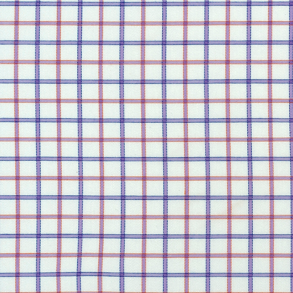 Premium Light Purple and Pink Tattersall Checkered Cotton Shirting