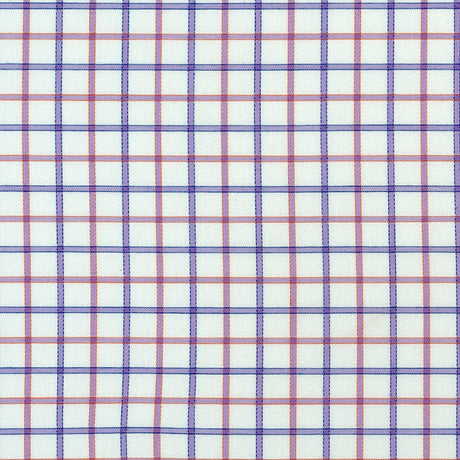 Premium Light Purple and Pink Tattersall Checkered Cotton Shirting
