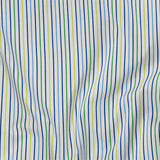 Premium Gradient Green and Blue Pencil Stripes Twill Cotton Shirting