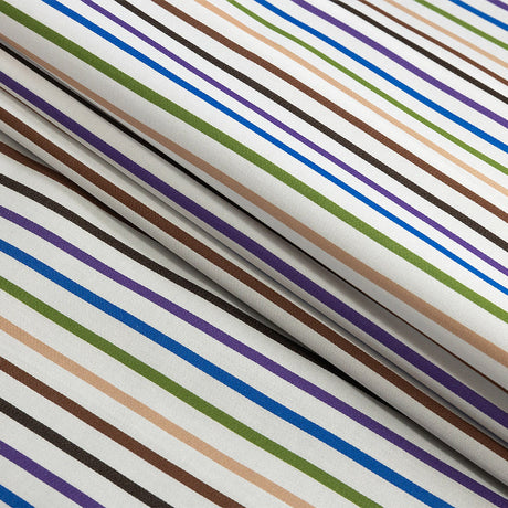 Premium Cool-Tones Multicolor Pencil Stripes Dobby Cotton Shirting