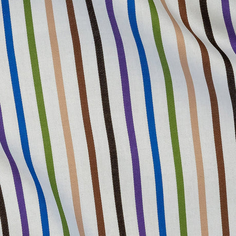 Premium Cool-Tones Multicolor Pencil Stripes Dobby Cotton Shirting