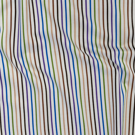Premium Cool-Tones Multicolor Pencil Stripes Dobby Cotton Shirting