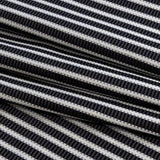 Premium Silver and Espresso Railroad Tracks Cotton Shirting