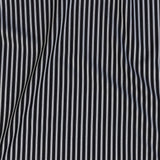 Premium Silver and Espresso Railroad Tracks Cotton Shirting