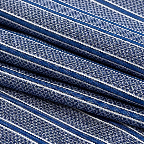 Premium Medium Blue Checks and Stripes Cotton Shirting