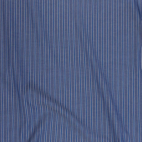Premium Medium Blue Checks and Stripes Cotton Shirting