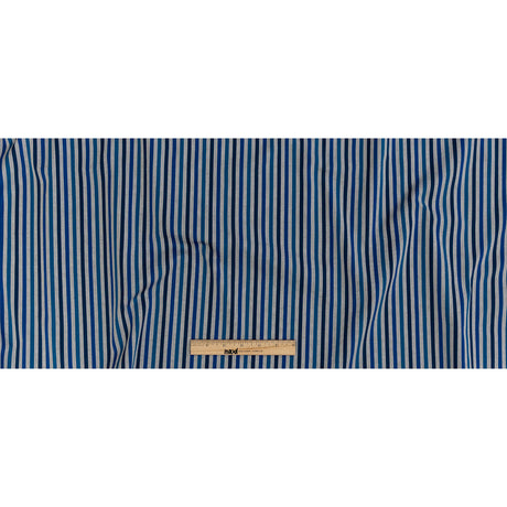 Premium Gradient Blue Bengal Stripes and Checks Cotton Shirting