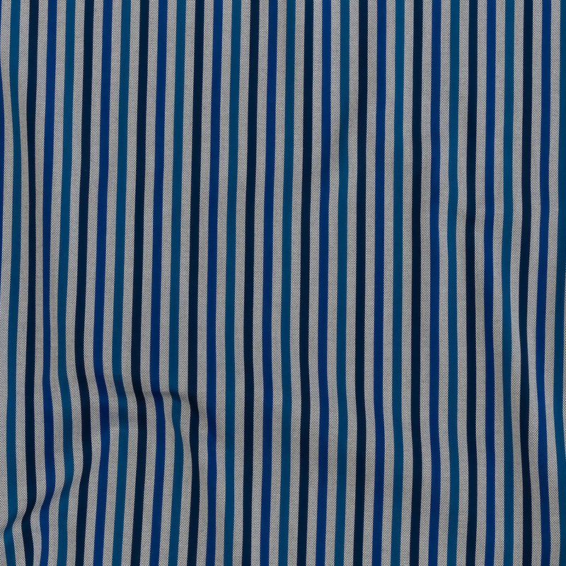 Premium Gradient Blue Bengal Stripes and Checks Cotton Shirting