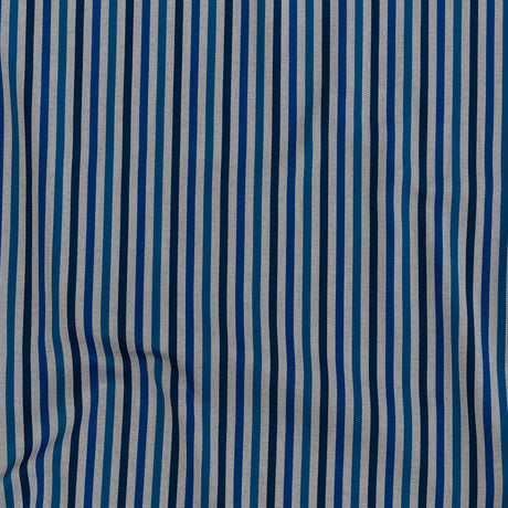 Premium Gradient Blue Bengal Stripes and Checks Cotton Shirting
