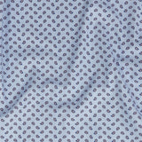 Premium Blue and Red Paisley Printed Cotton Shirting