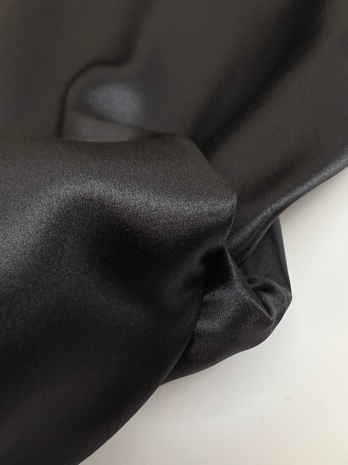 Black Silk Satin Fabric