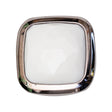 Italian White and Gunmetal 2-Piece Plastic Button - 44L/28mm