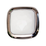 Italian White and Gunmetal 2-Piece Plastic Button - 44L/28mm