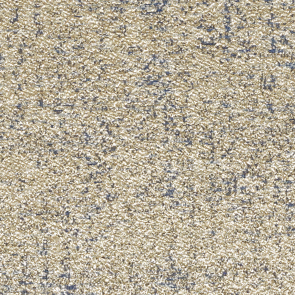 Metallic Gold and Blue Crackle Luxury Brocade