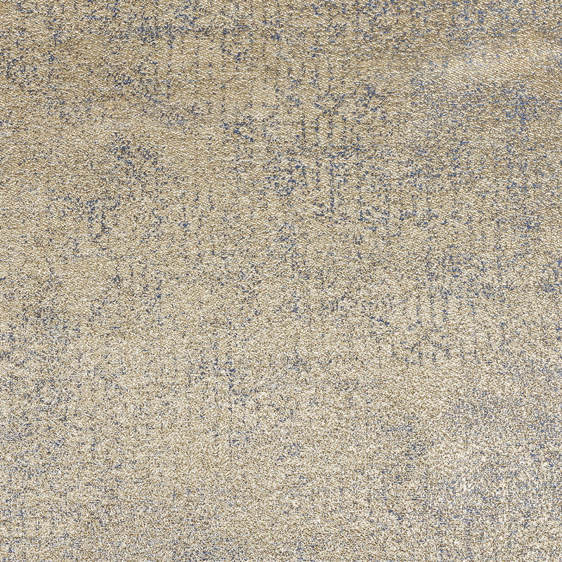 Metallic Gold and Blue Crackle Luxury Brocade