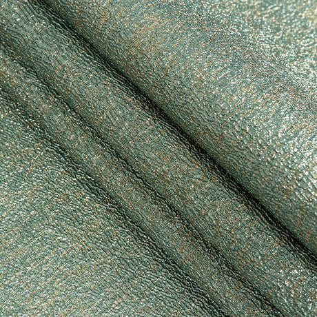 Metallic Seafoam and Pea Green Crackle Luxury Brocade