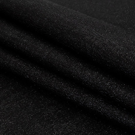Metallic Black Crackle Luxury Brocade