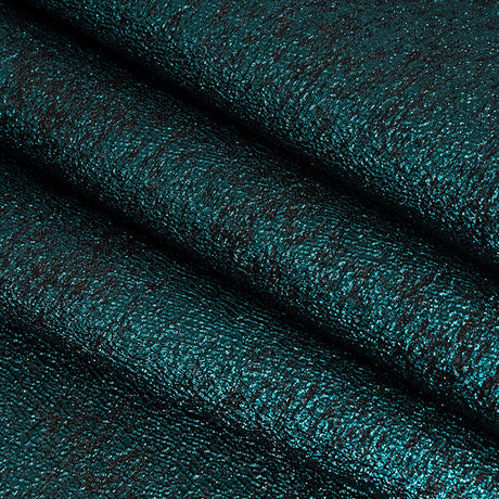 Metallic Teal and Wine Crackle Luxury Brocade