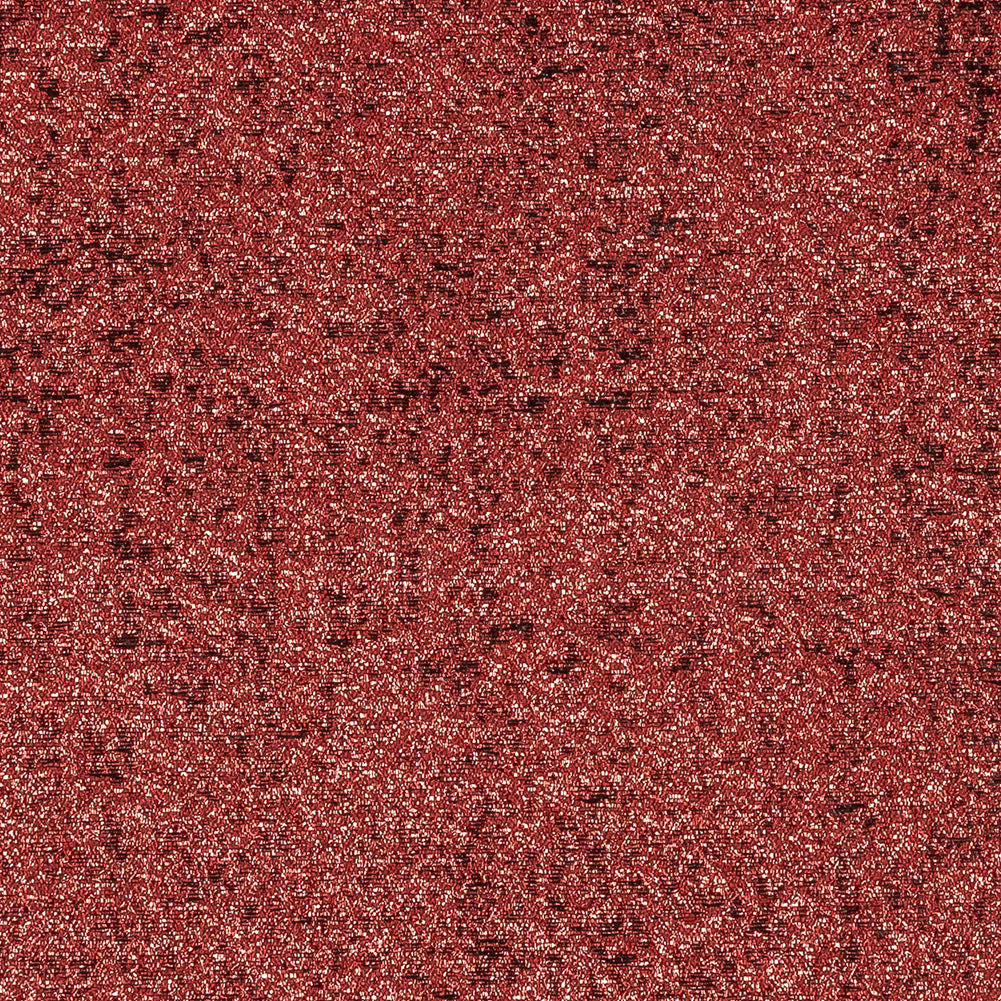 Metallic Tango Red and Black Crackle Luxury Brocade