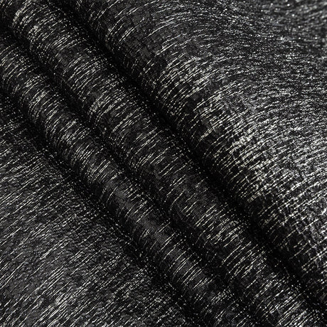 Metallic Black and Silver Crackle Luxury Brocade