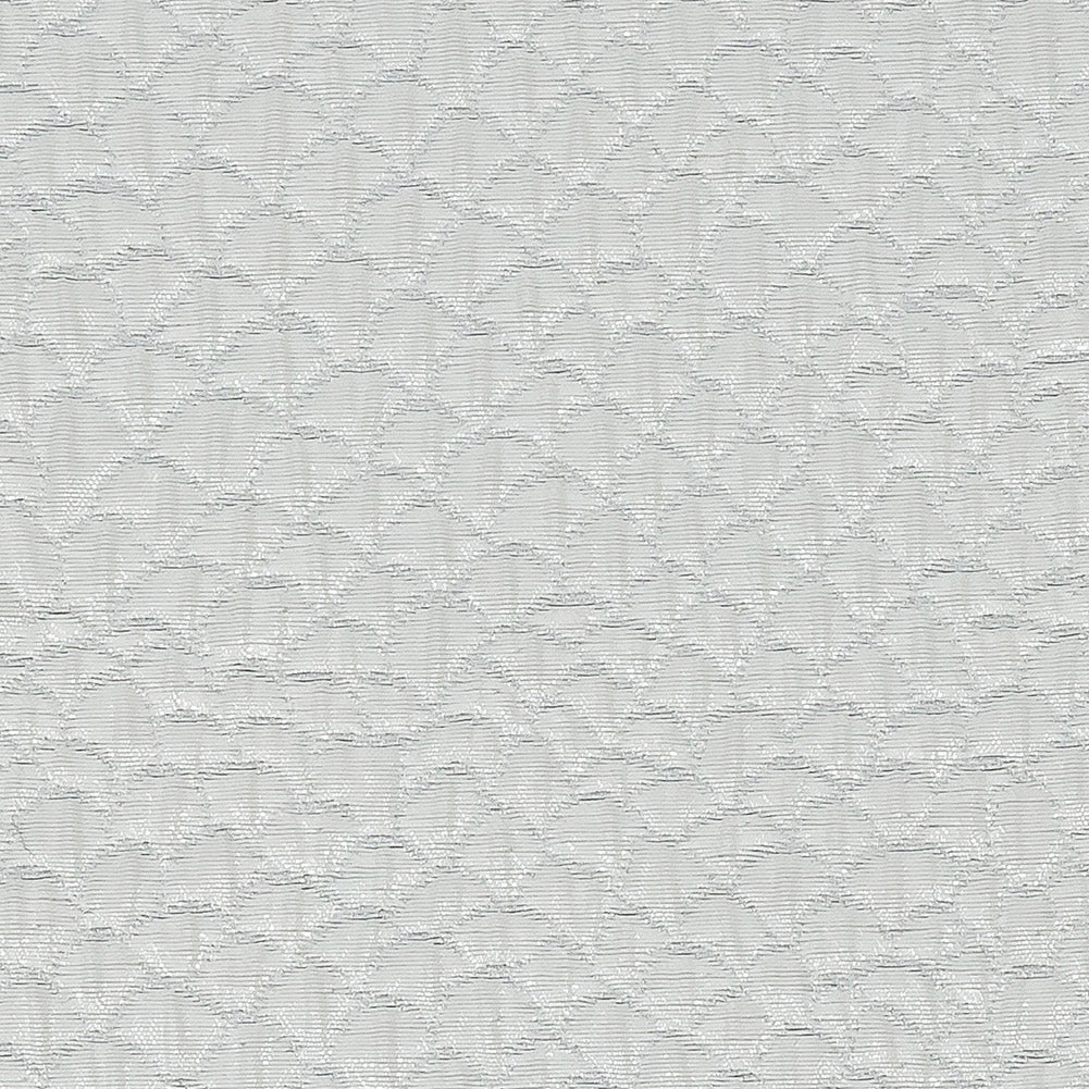 Metallic White Dimensional Scallops Brocade