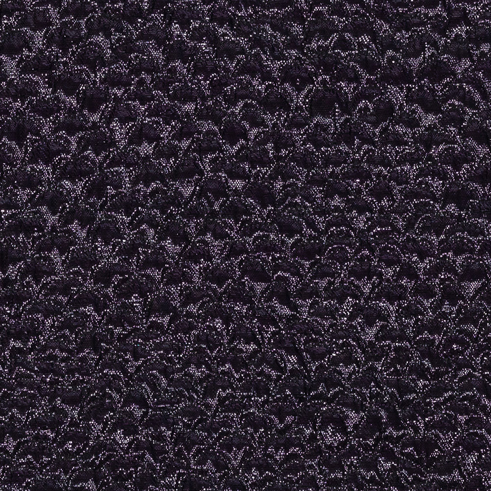 Metallic Eggplant Dimensional Scallops Brocade