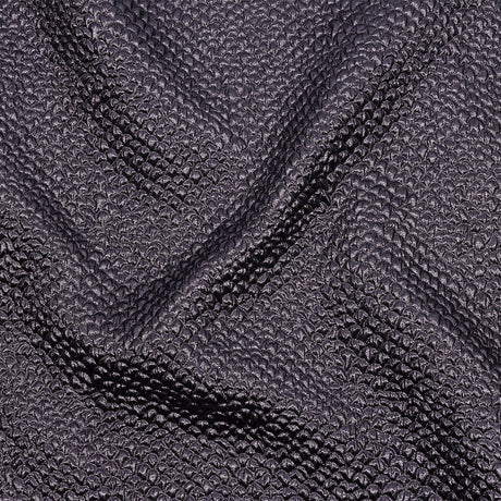Metallic Gunmetal Dimensional Scallops Brocade
