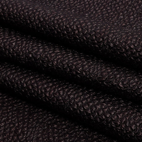 Metallic Dark Chocolate Dimensional Scallops Brocade