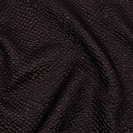 Metallic Dark Chocolate Dimensional Scallops Brocade
