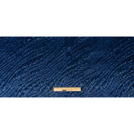 Metallic Royal Blue Rippling Luxury Brocade