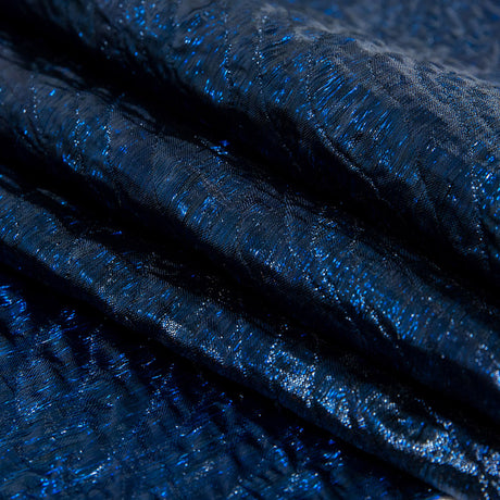 Metallic Royal Blue Rippling Luxury Brocade