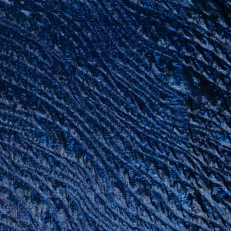 Metallic Royal Blue Rippling Luxury Brocade