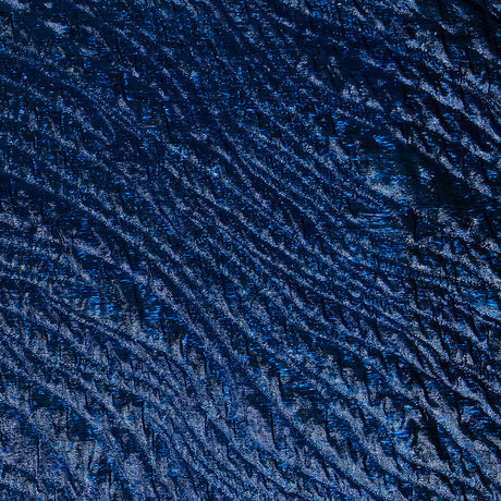 Metallic Royal Blue Rippling Luxury Brocade