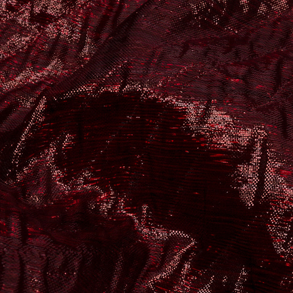 Metallic Wine Rippling Luxury Brocade