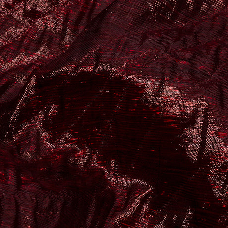 Metallic Wine Rippling Luxury Brocade