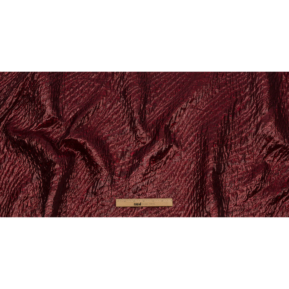 Metallic Wine Rippling Luxury Brocade