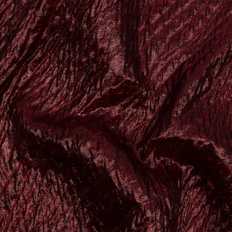 Metallic Wine Rippling Luxury Brocade