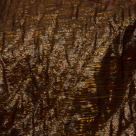Metallic Copper Rippling Luxury Brocade