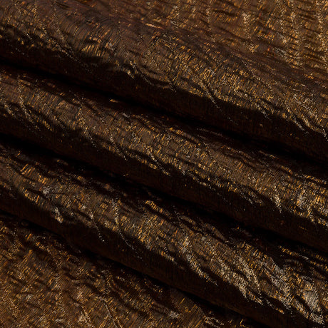 Metallic Copper Rippling Luxury Brocade