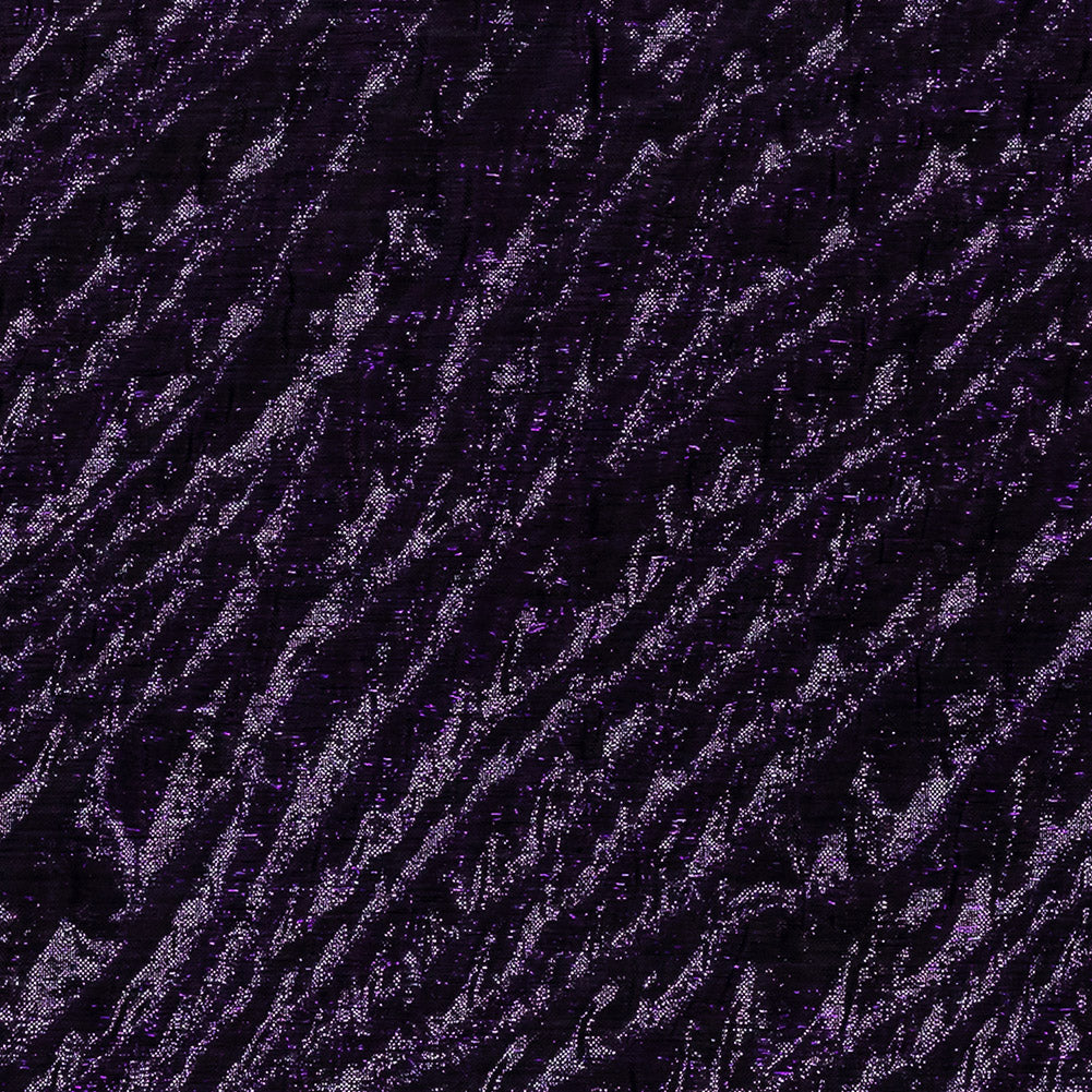 Metallic Aubergine Gleam Rippling Luxury Brocade