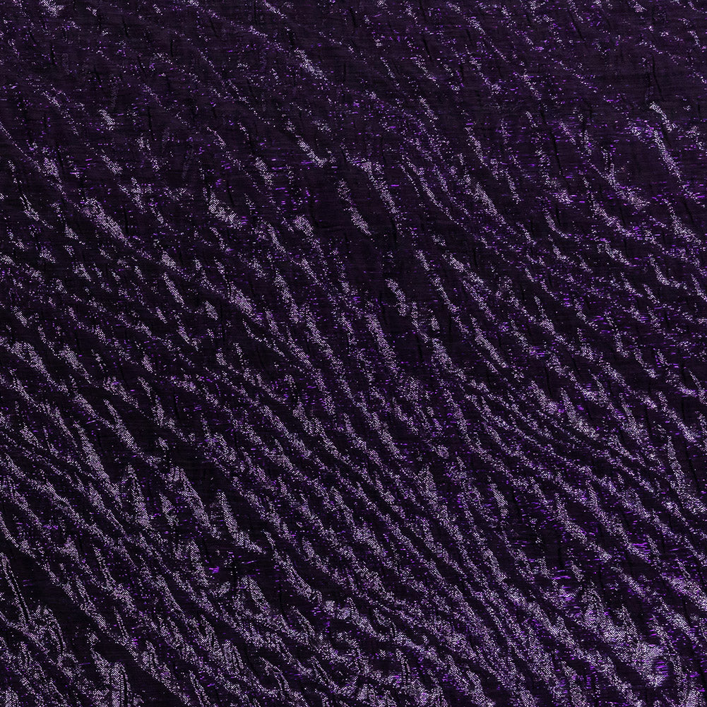 Metallic Aubergine Gleam Rippling Luxury Brocade