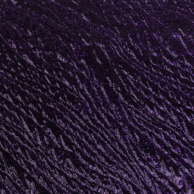 Metallic Aubergine Gleam Rippling Luxury Brocade